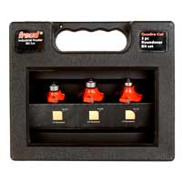 Freud 3 Piece Quadra-Cut Roundover Bit Set